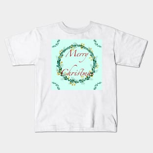 Golden Berry Christmas Wreath Kids T-Shirt